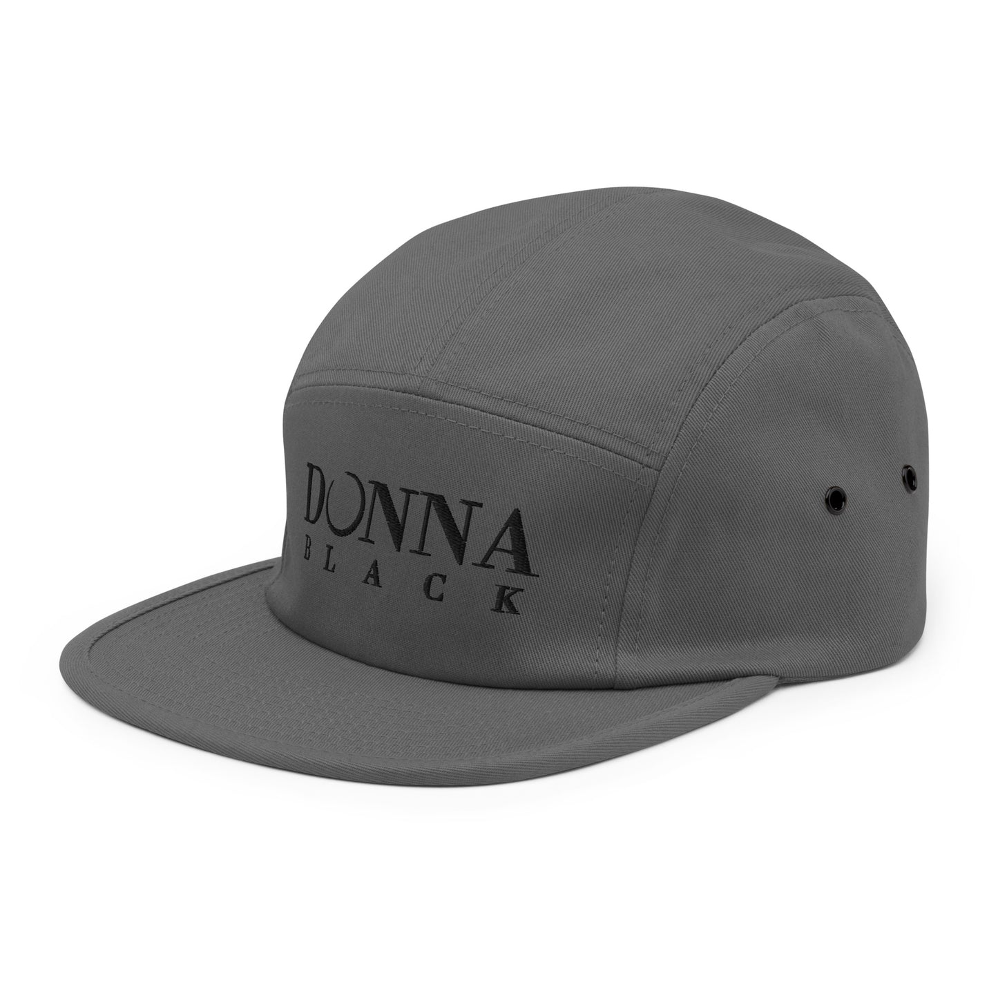 Donna Black Five Panel Cap