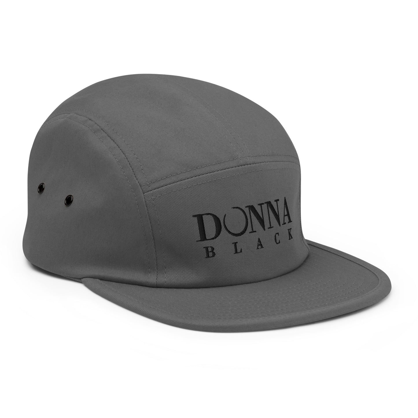 Donna Black Five Panel Cap