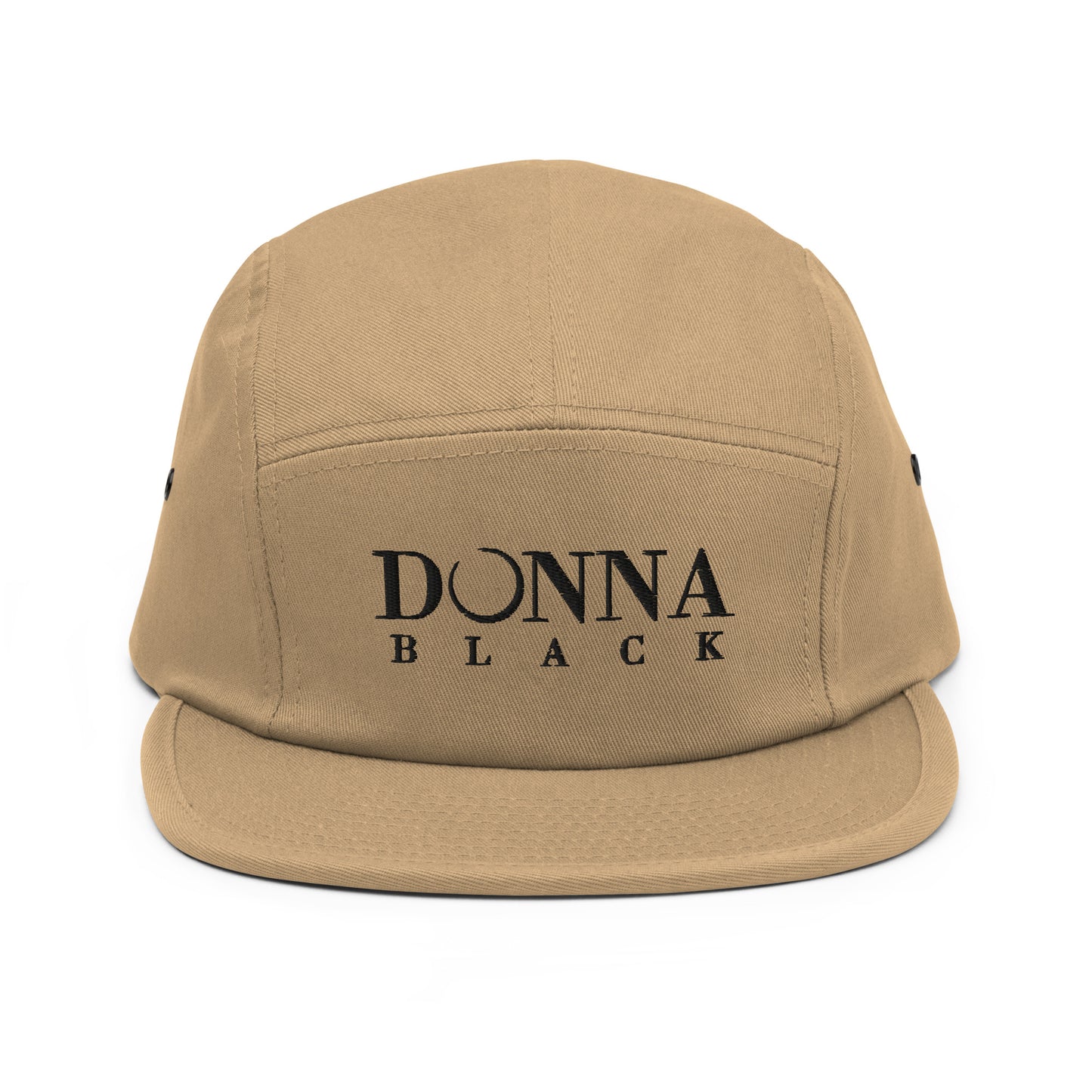 Donna Black Five Panel Cap