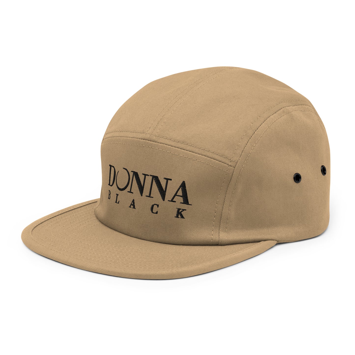 Donna Black Five Panel Cap