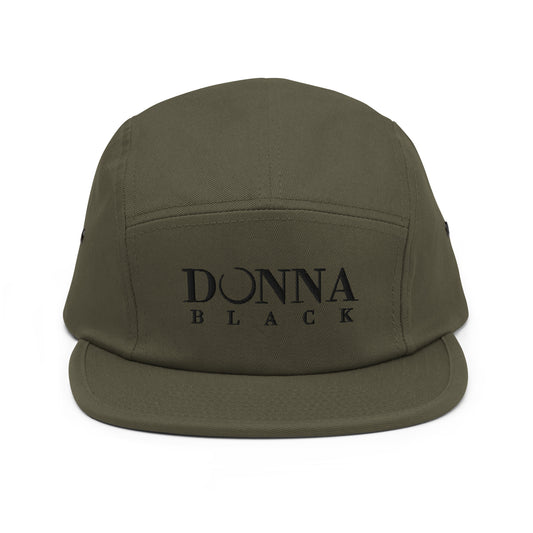 Donna Black Five Panel Cap