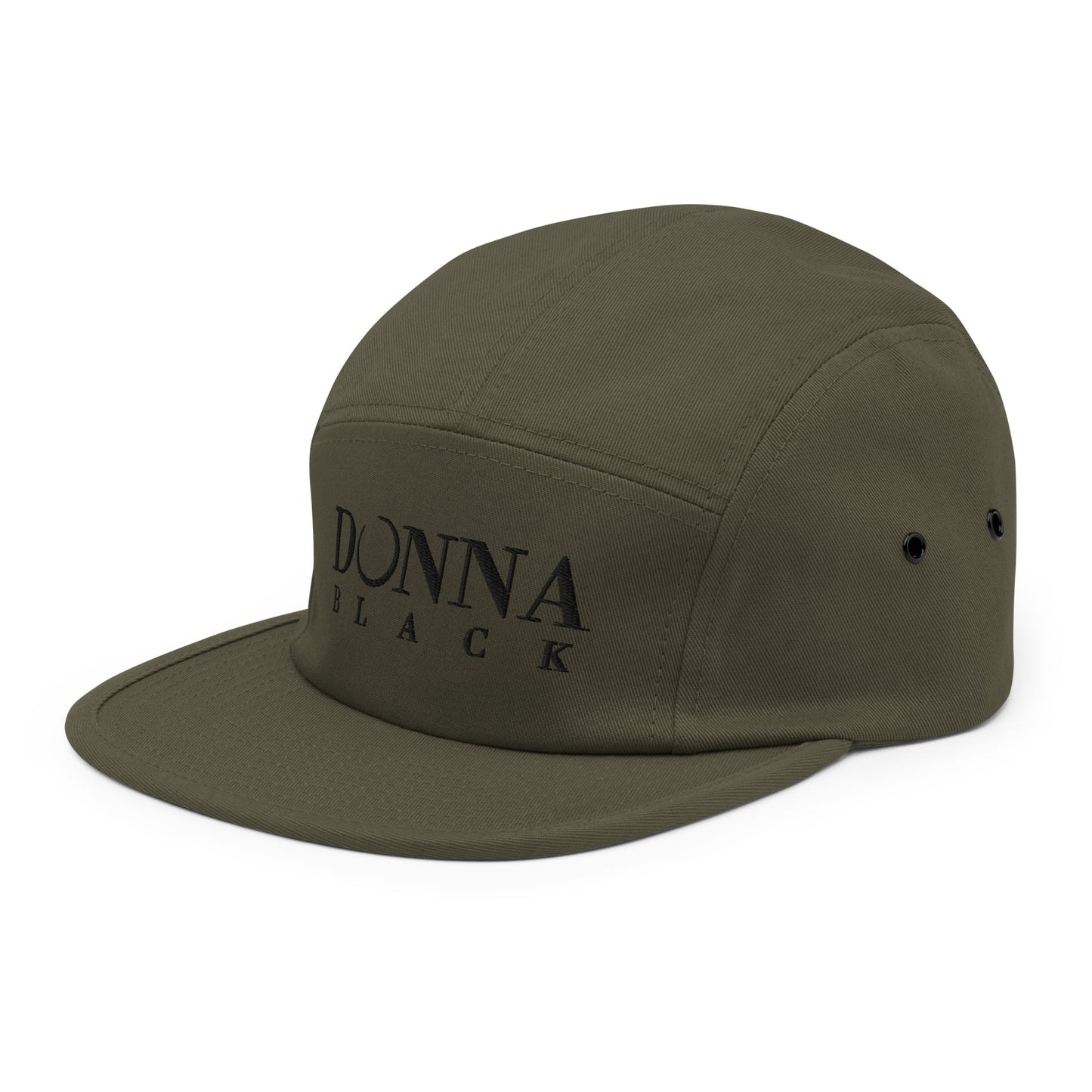 Donna Black Five Panel Cap