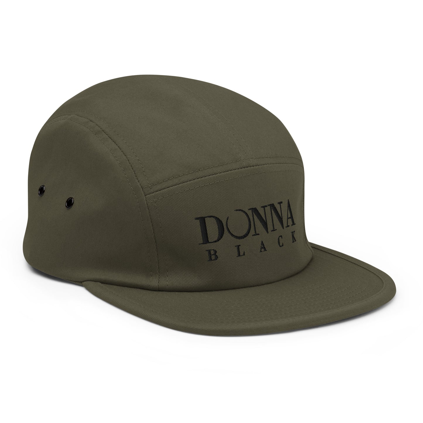 Donna Black Five Panel Cap
