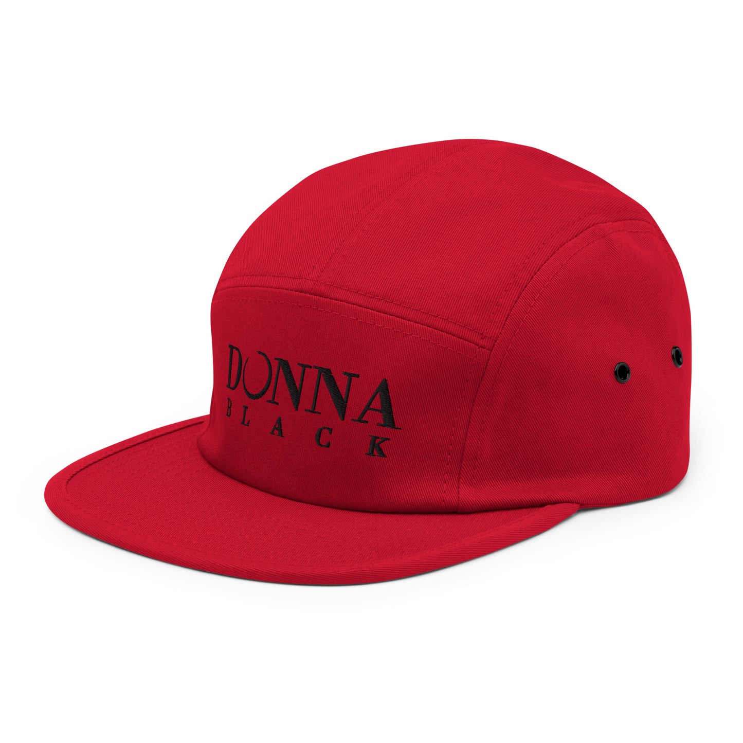 Donna Black Five Panel Cap