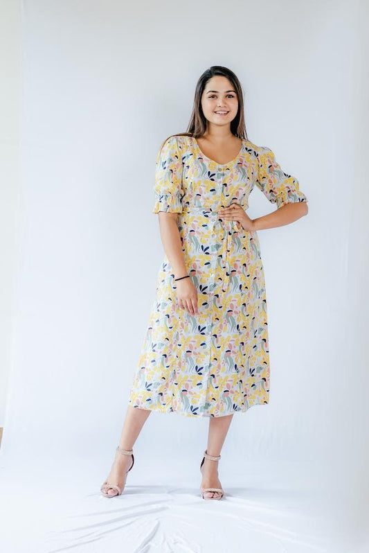 Mix midi summer dress