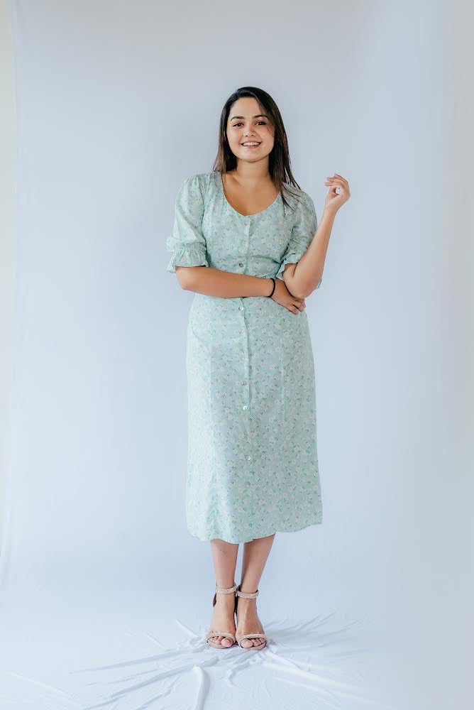 Mix midi summer dress