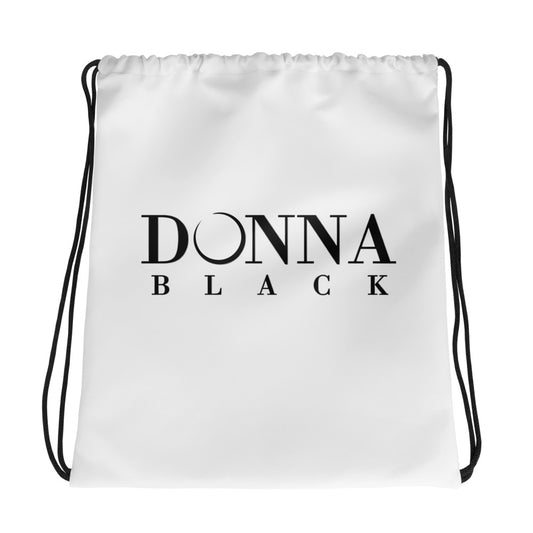 Donna Black Drawstring Bag