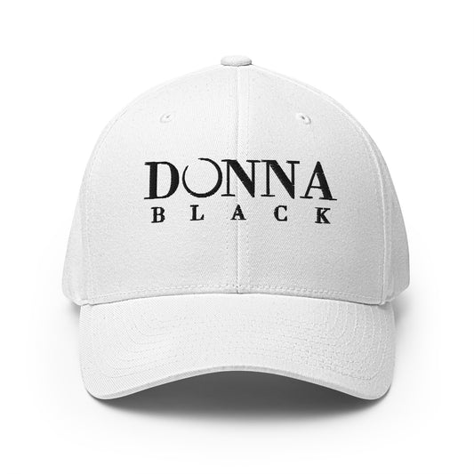 Donna Black Structured Twill Cap