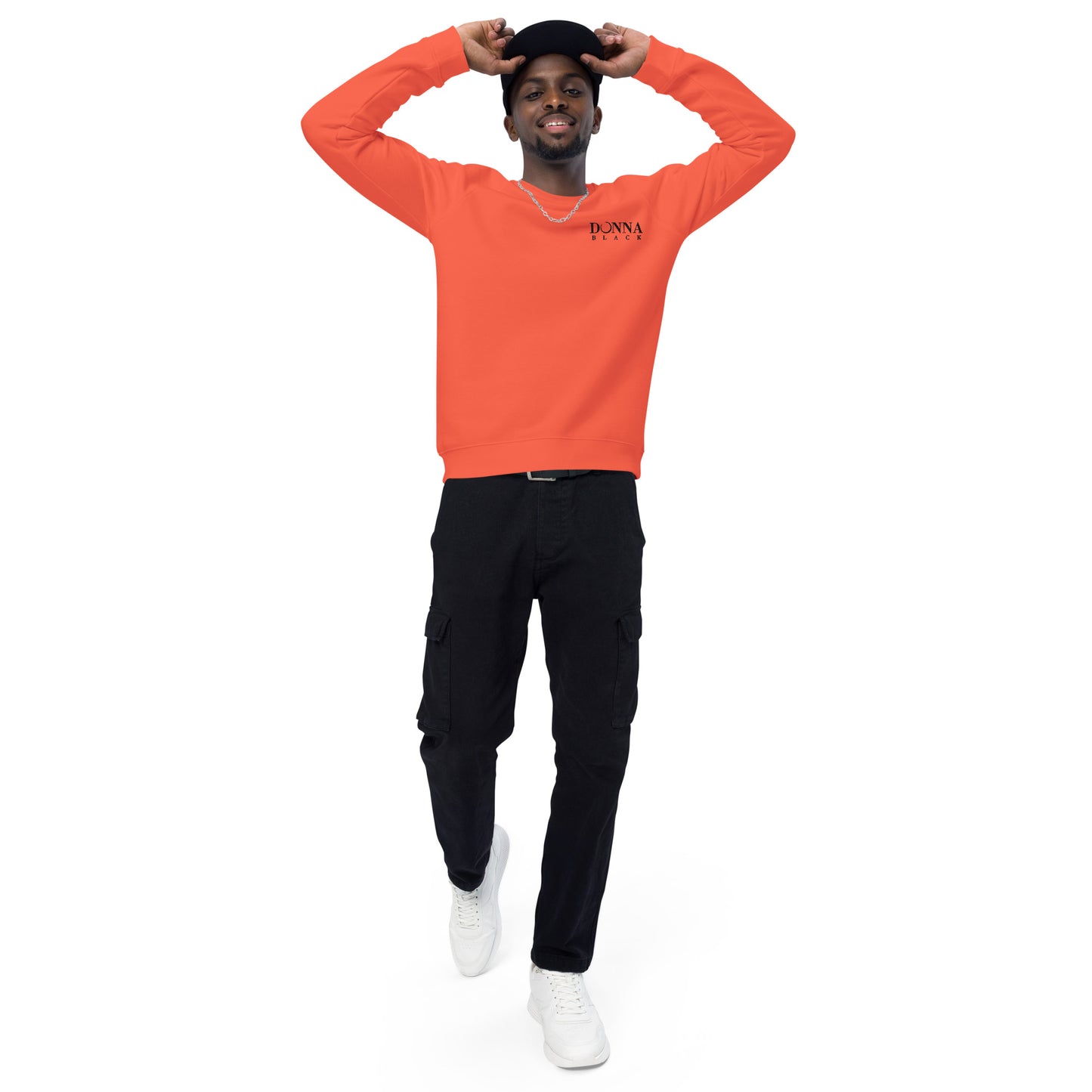 Donna Black Unisex Organic Raglan Sweatshirt