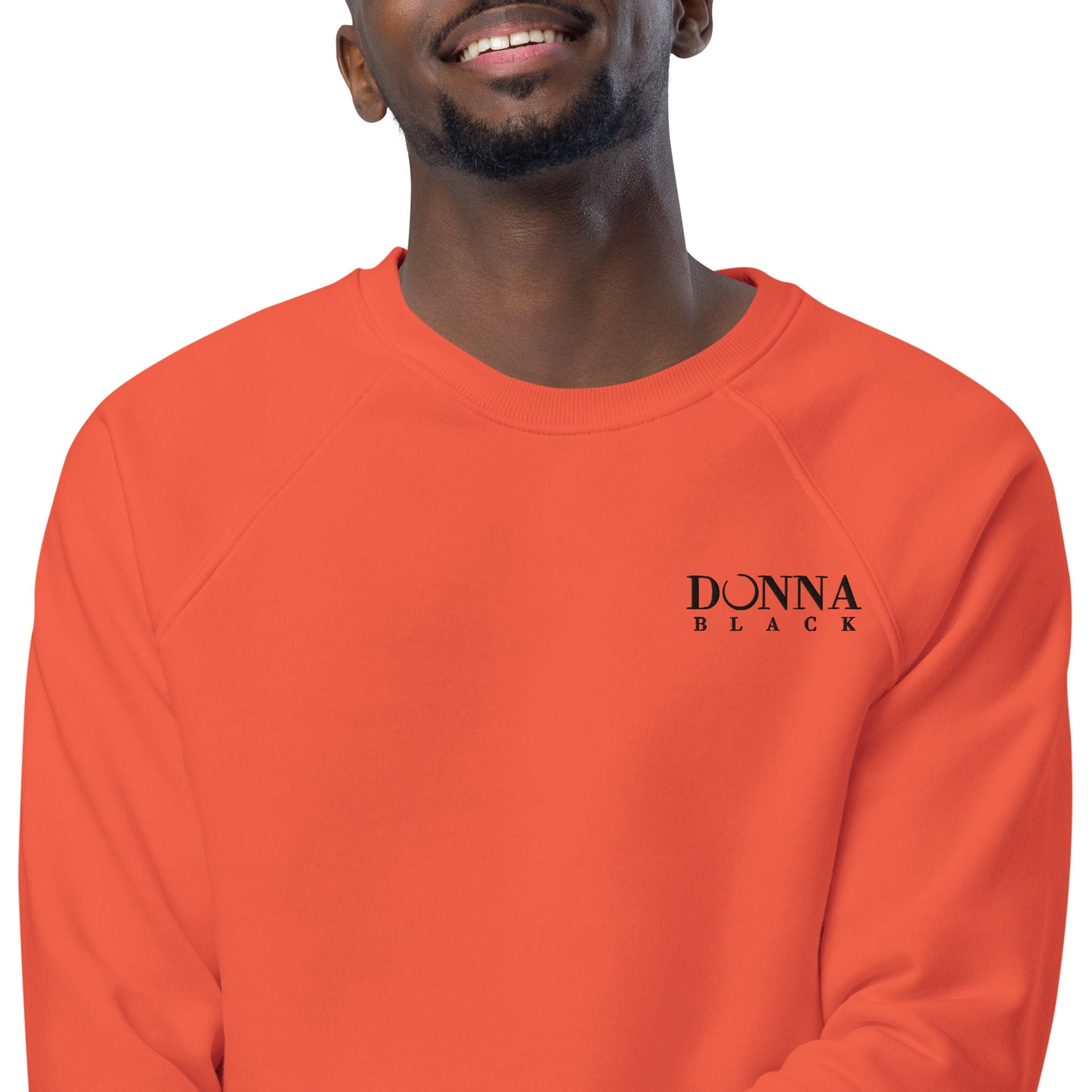 Donna Black Unisex Organic Raglan Sweatshirt