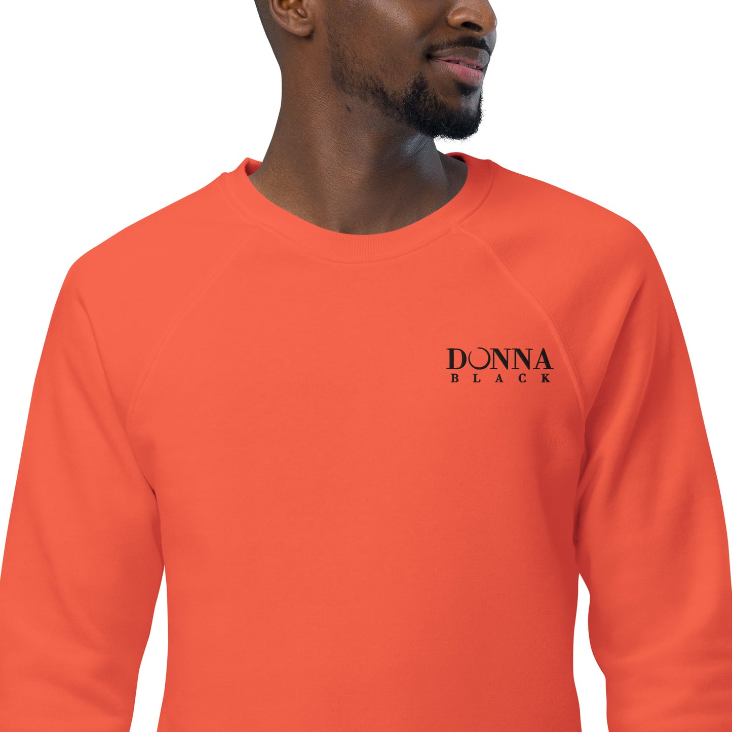 Donna Black Unisex Organic Raglan Sweatshirt