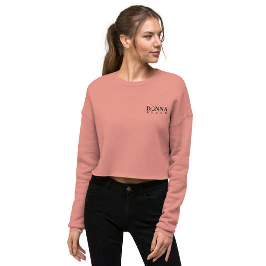 Donna Black Crop Sweatshirt