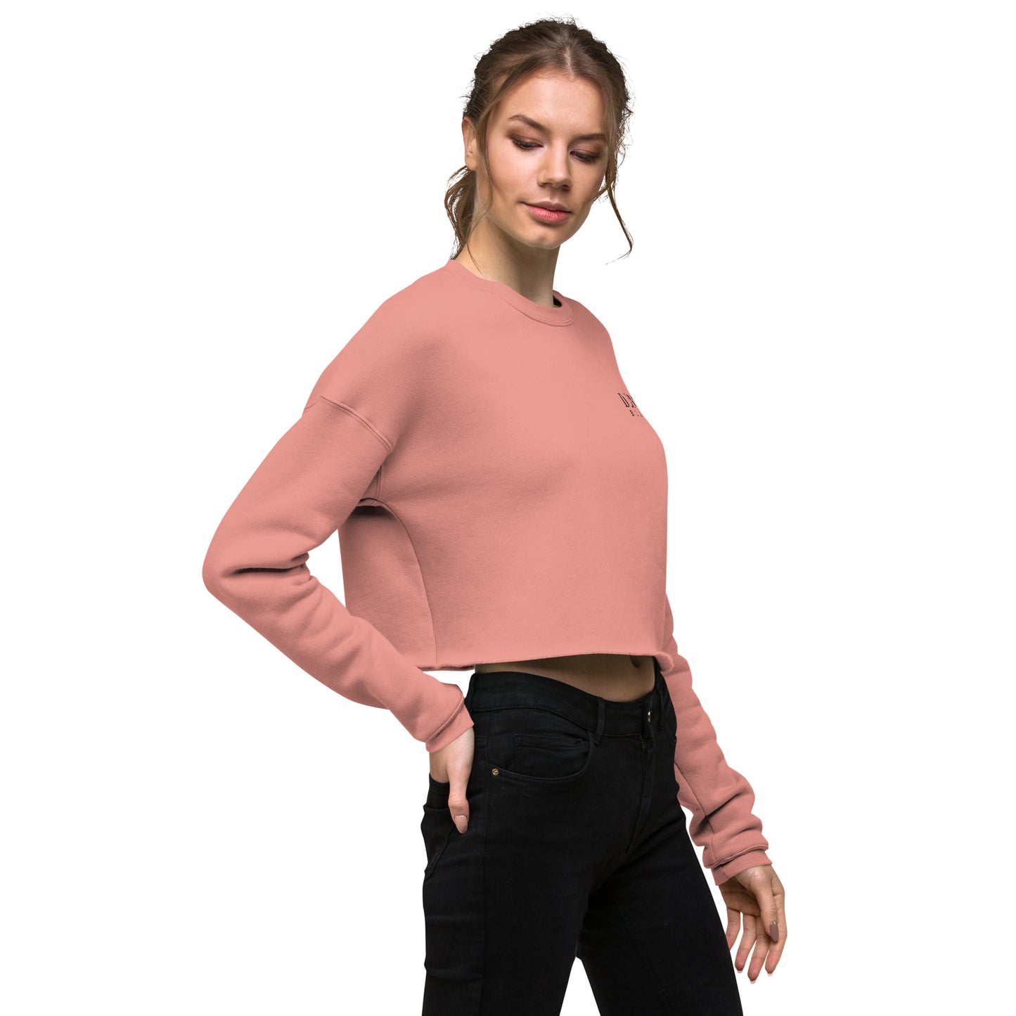 Donna Black Crop Sweatshirt