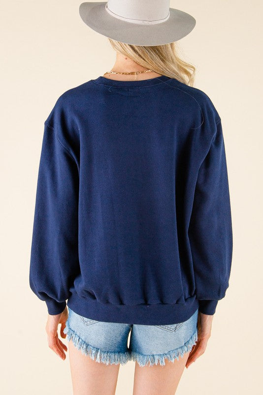 Yellow Stone Graphic Print Sweatshirts