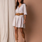 Mini Jodi Shirt Dress in Striped Linen