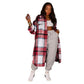 Elegant Checkered Coat