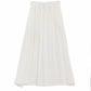 Maxi Skirt in White Fluid Fabric With Elastic Waist