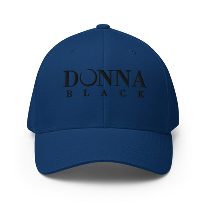 Donna Black Structured Twill Cap